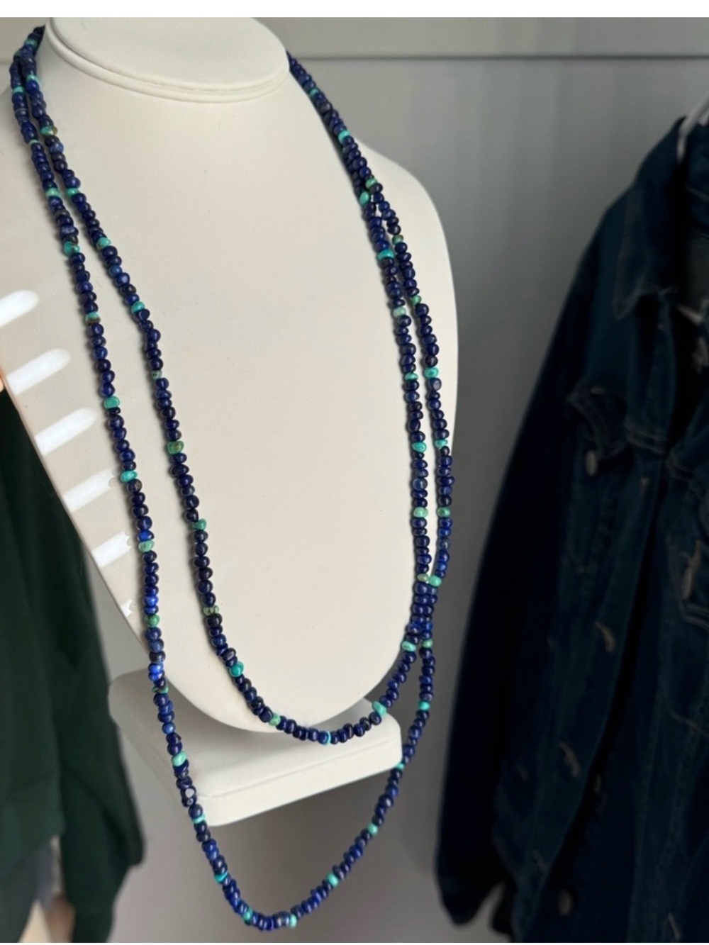 Jay King bundle  Strand Navy and Teal Beaded Necklace and ring